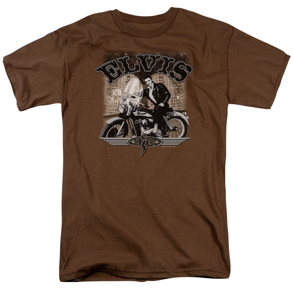 Elvis Presley Tcb Cycle Mens T Shirt Coffee - POPvault