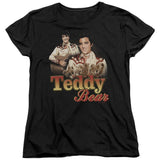 Elvis Presley Teddy Bear Womens T Shirt Black Officially Licensed - POPvault