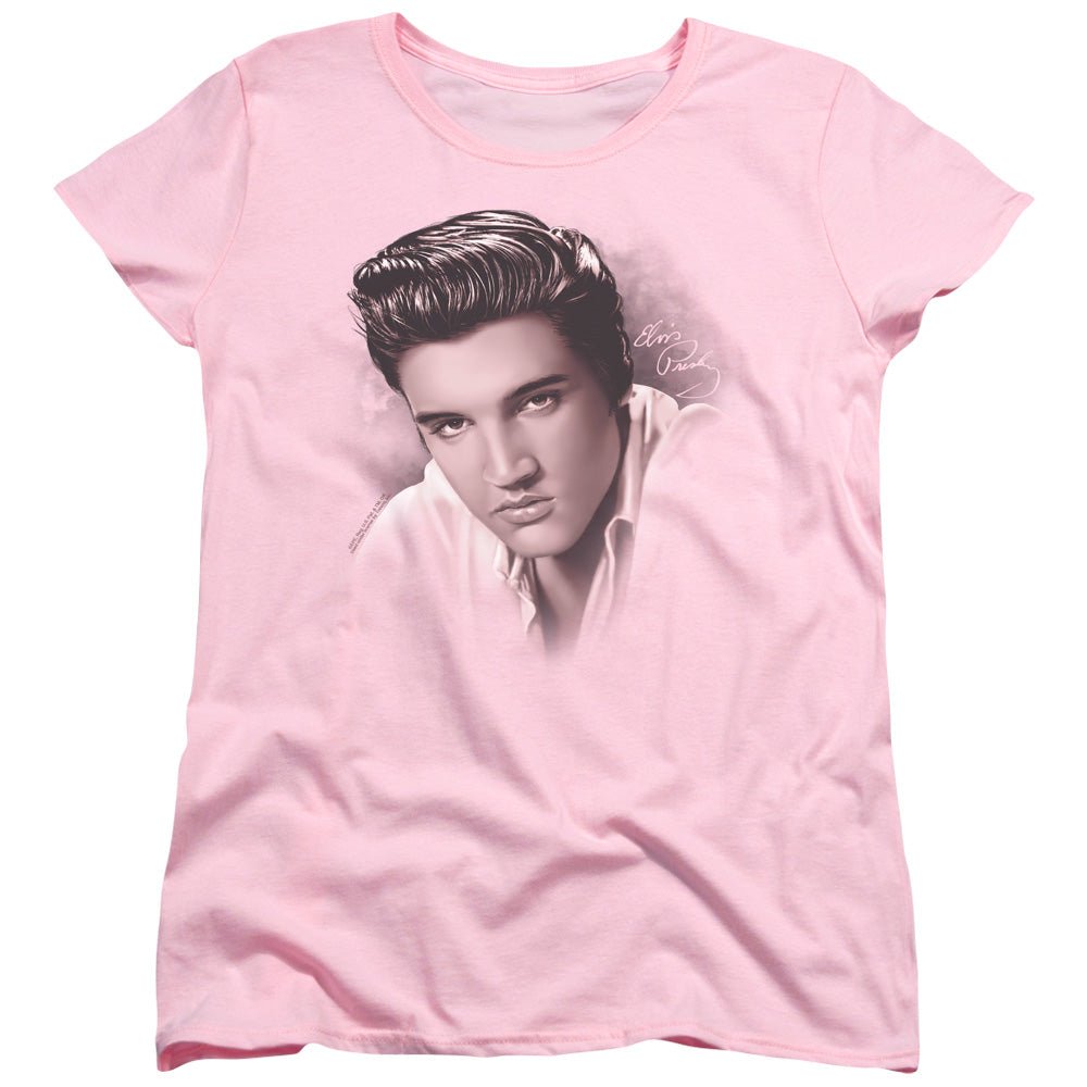 Elvis Presley the Stare Womens T Shirt Pink Officially Licensed - POPvault