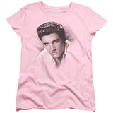 Elvis Presley the Stare Womens T Shirt Pink Officially Licensed - POPvault