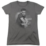 Elvis Presley Trouble Womens T Shirt Charcoal Officially Licensed - POPvault