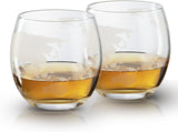 Etched World Globe 850 ml Whiskey Decanter With Antique Airplane, Whiskey Stones & 2 World Map 10 Oz. Glasses - POPvault