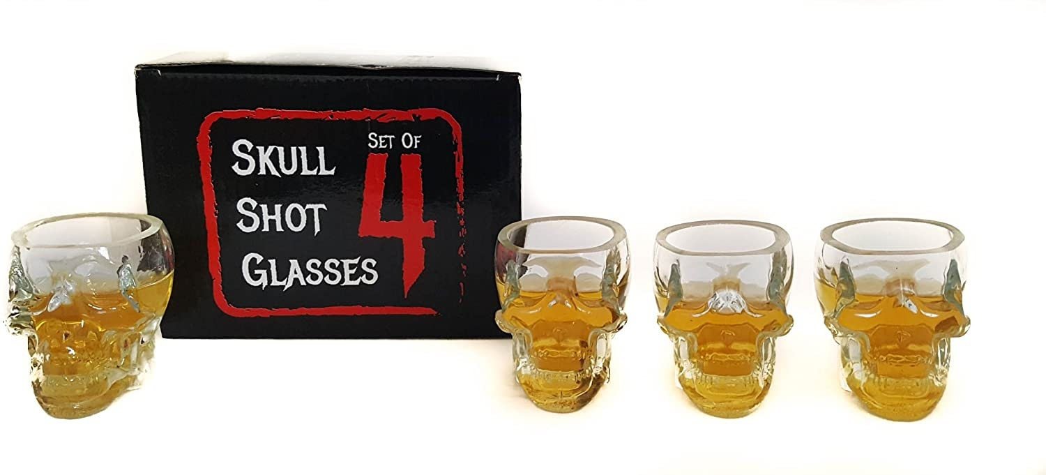 Extra Large Skull 3 Oz. Shot Glasses (Set Of 4) - POPvault