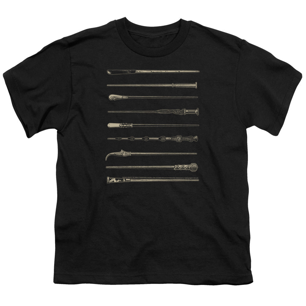 Fantastic Beasts 2 Wands Kids Youth T Shirt Black Officially Licensed - POPvault