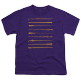 Fantastic Beasts 2 Wands Kids Youth T Shirt Purple Officially Licensed - POPvault