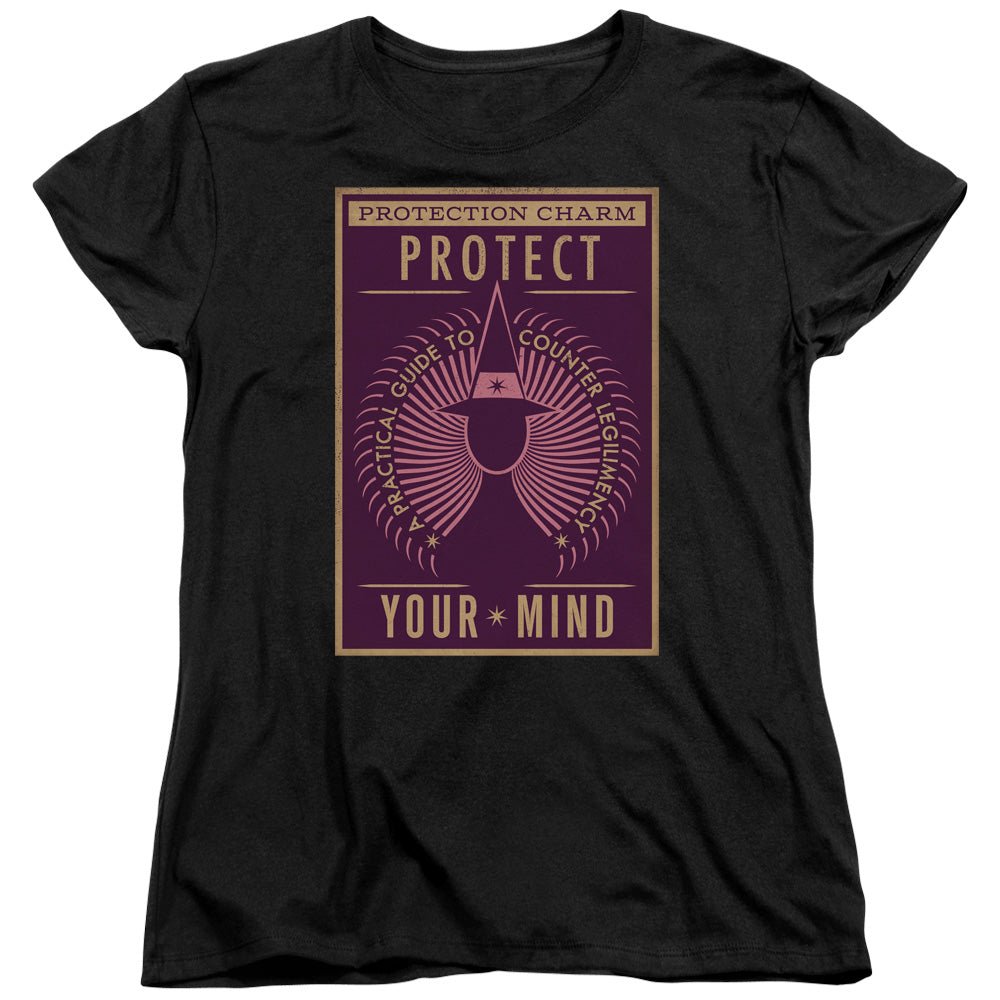 Fantastic Beasts Protect Your Mind Womens T Shirt Black Officially Licensed - POPvault