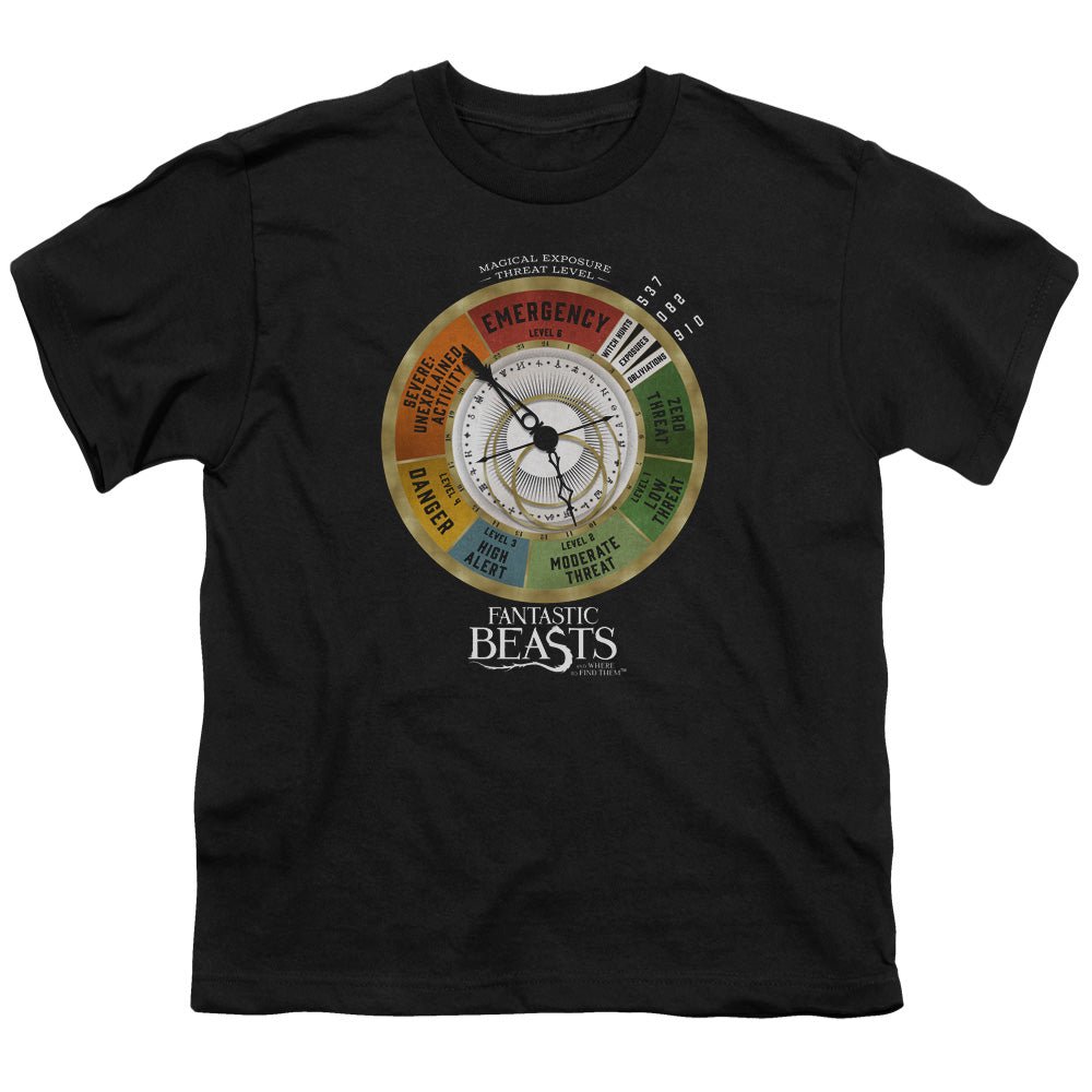Fantastic Beasts Threat Gauge Kids Youth T Shirt Black Officially Licensed - POPvault