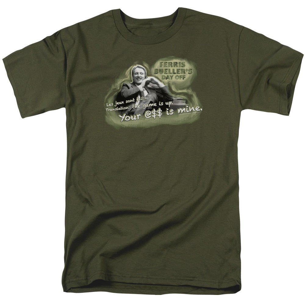 Ferris Bueller Mr. Rooney Mens T Shirt Military Green Officially Licensed - POPvault