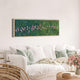 Flamingos Flying Over Emerald Ocean Art Print Canvas Art - Canvas Print