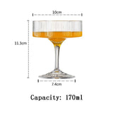 Flower Shaped Ribbed Drinking Glass - 2 Piece Set - POPvault