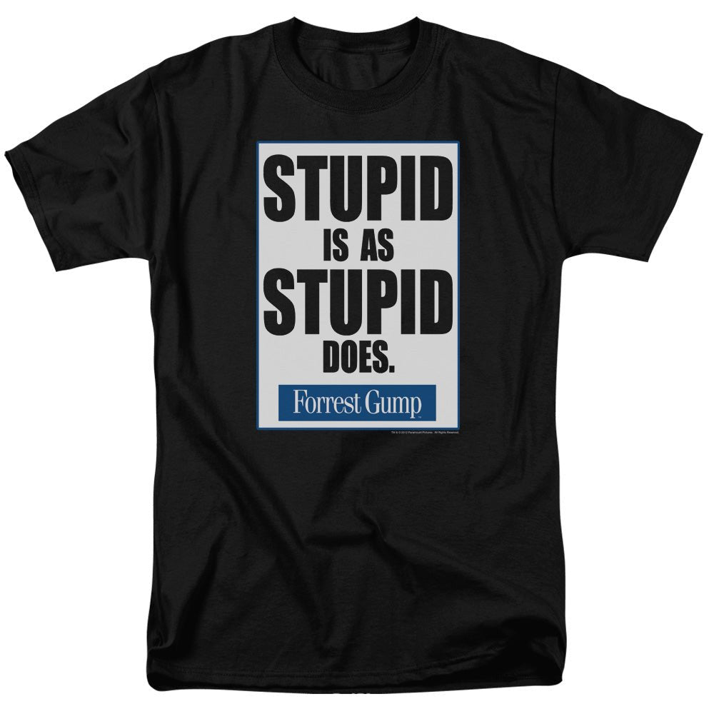 Forrest Gump Stupid Is Mens T Shirt Black Officially Licensed - POPvault
