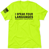Four Languages - Safety Yellow Hi - Vis T-Shirt - POPvault