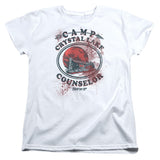 Friday The 13th Camp Counselor Victim Womens T Shirt White Officially Licensed - POPvault