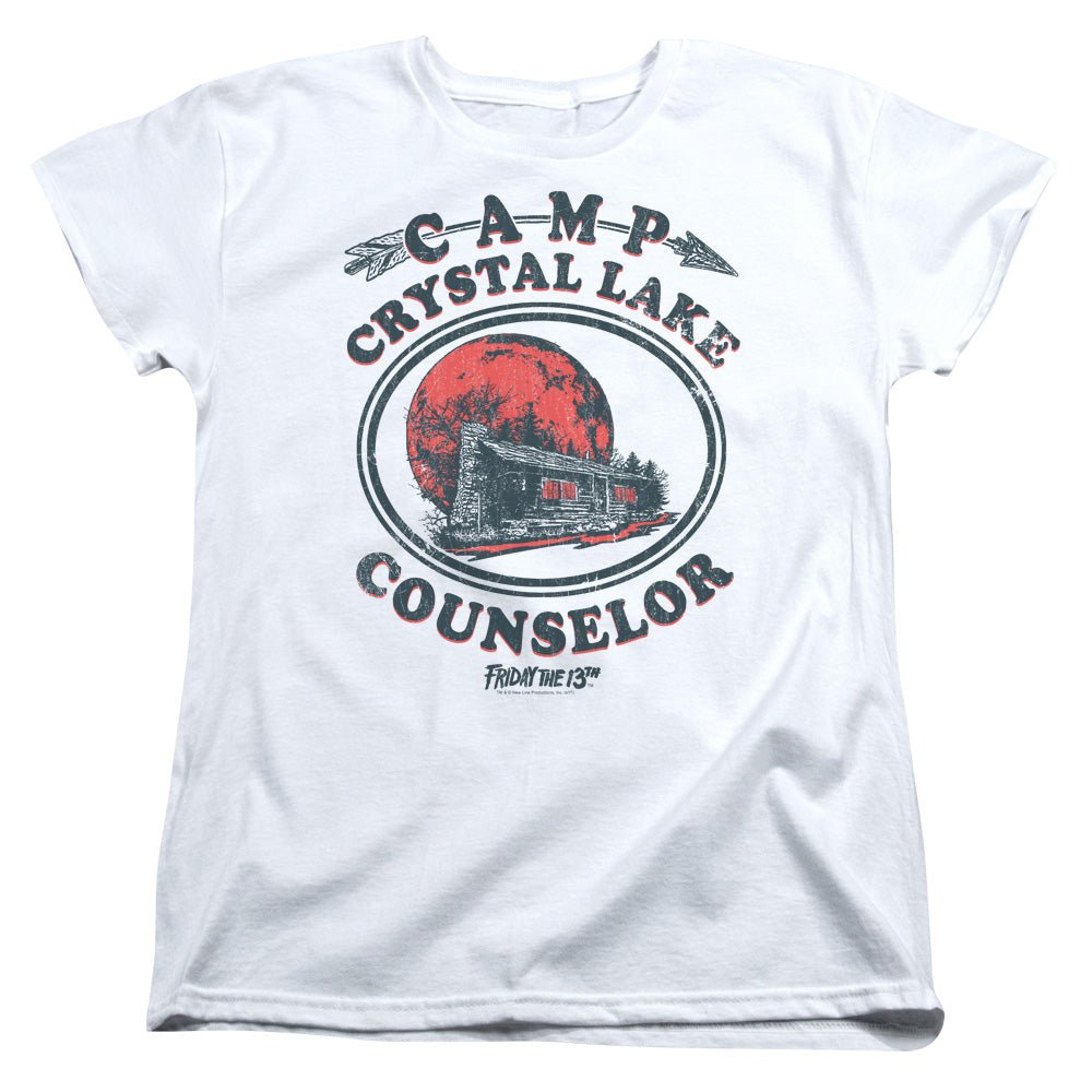 Friday The 13th Camp Counselor Womens T Shirt White Officially Licensed - POPvault