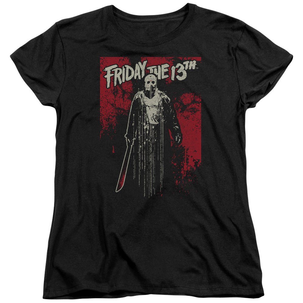 Friday The 13th Drip Womens T Shirt Black Officially Licensed - POPvault