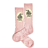 Fringe Bucking Dusty Pink Western Cowgirl Performance Socks - POPvault - Buddify - fringe socks - pink