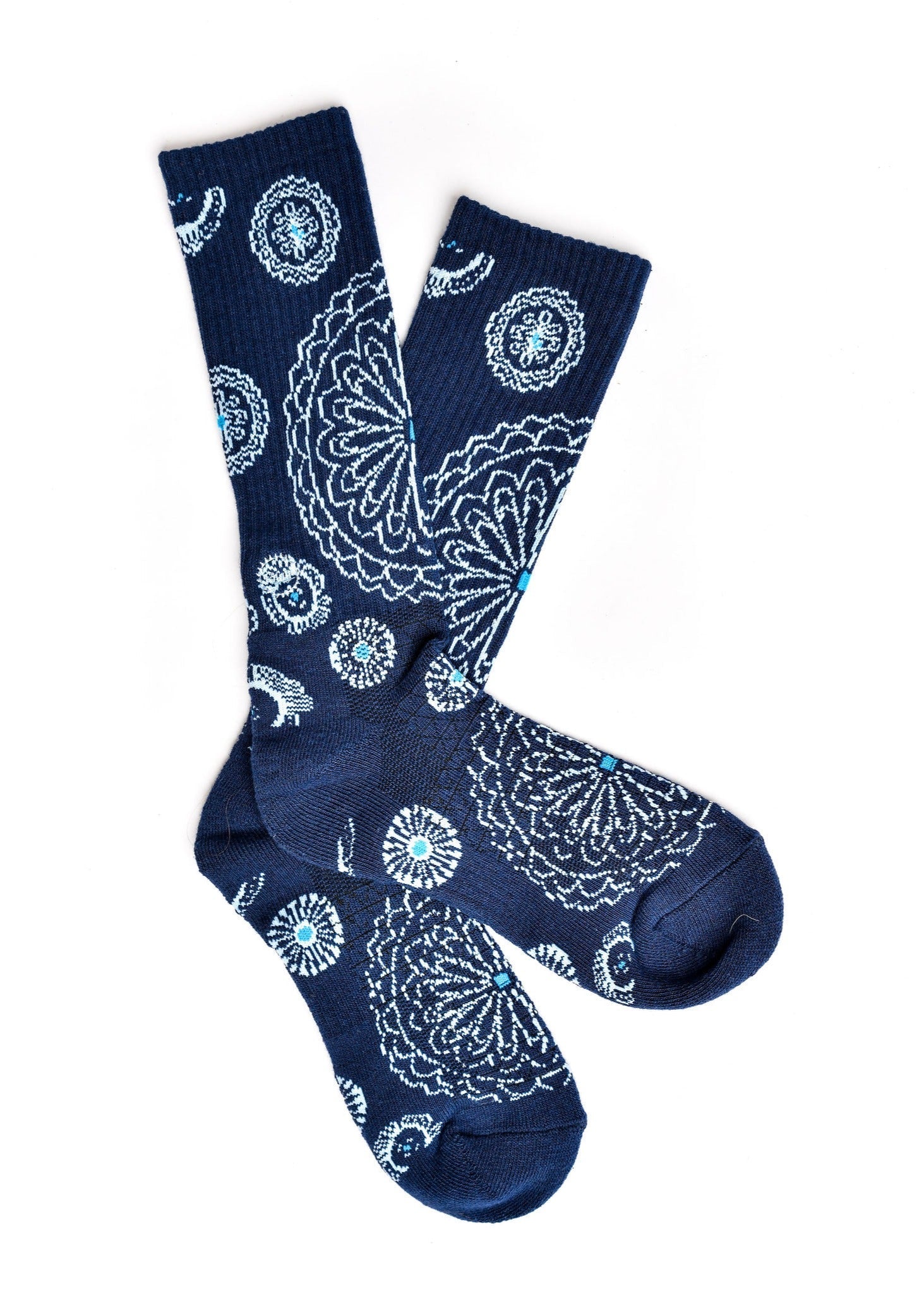 Fringe Taos Navy Concho Cotton Bandana - POPvault - Buddify - fringe - fringe socks
