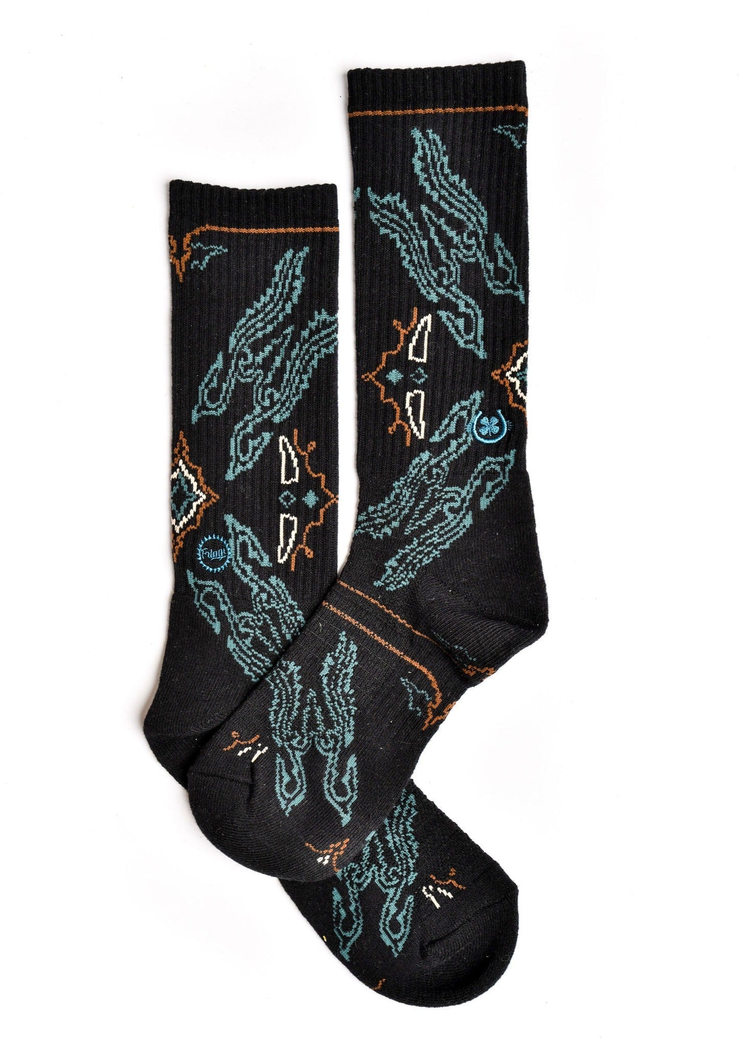 Fringe Tucumcari Black Silk Scarf - POPvault - Buddify - fringe socks - red