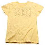 Genesis Mirror Logo Womens T Shirt Yellow - POPvault
