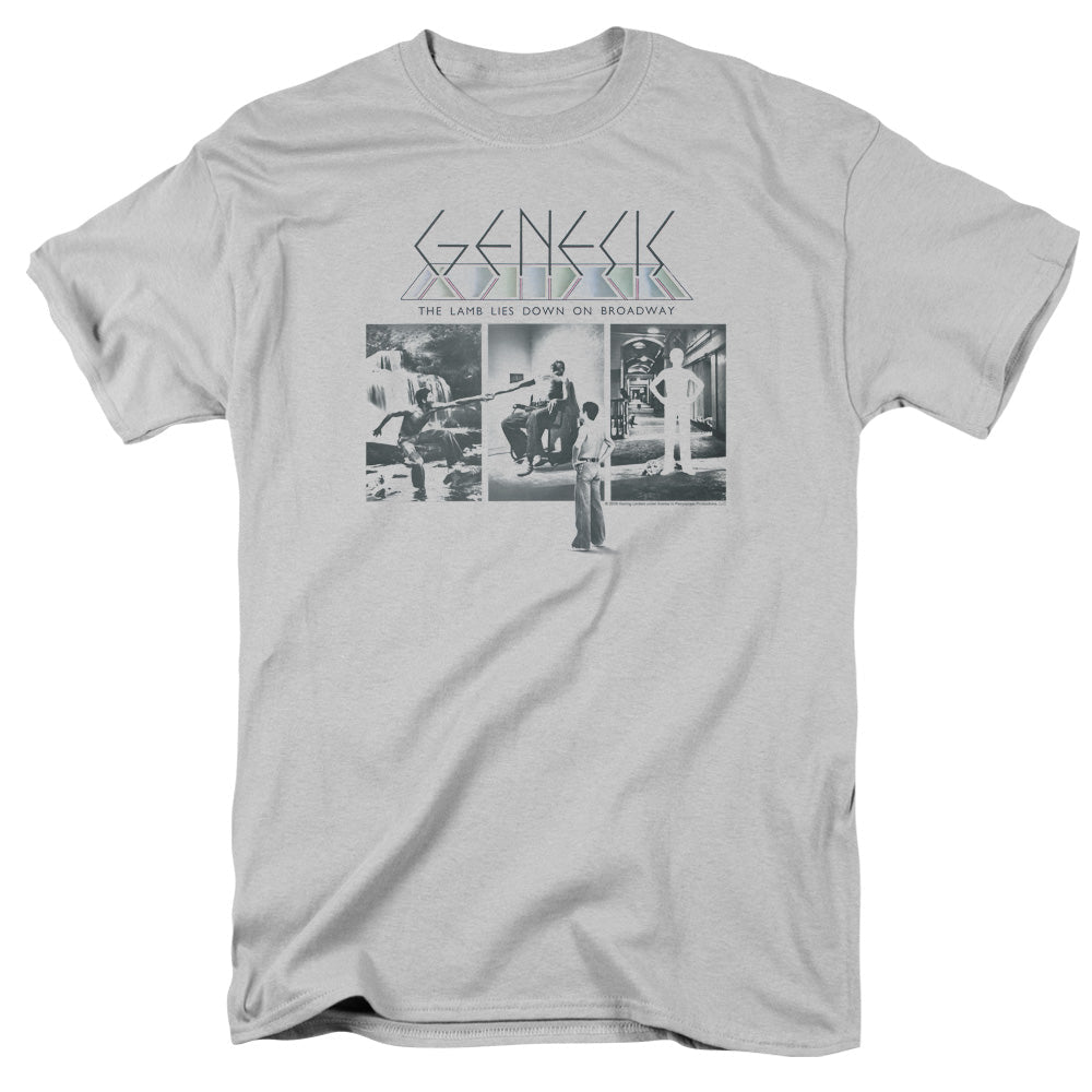 Genesis The Lamb Down On Broadway Mens T Shirt Silver - POPvault