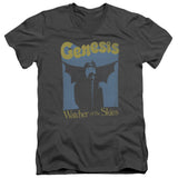 Genesis Watcher Of The Skies Design 2 Mens Slim Fit V - Neck T Shirt Charcoal - POPvault