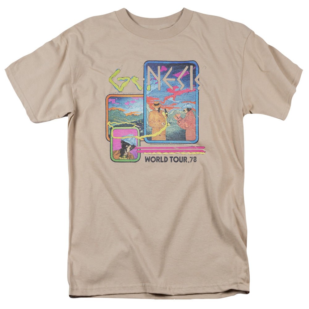 Genesis World Tour 78 Mens T Shirt Sand - POPvault