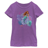 Girl's Disney Ariel an Ocean of Dreams Scene T-Shirt - POPvault