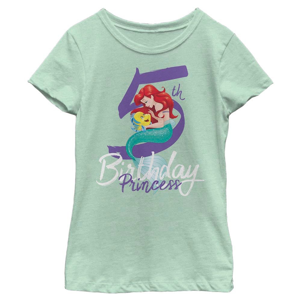 Girl's Disney Birthday Mermaid Five T-Shirt - POPvault