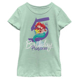 Girl's Disney Birthday Mermaid Five T-Shirt - POPvault