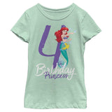 Girl's Disney Birthday Mermaid Four T-Shirt - POPvault