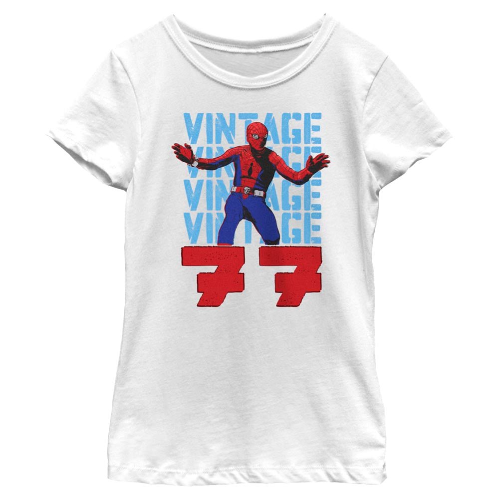 Girl's Marvel Spider - Man Beyond Amazing VINTAGE 77 SPIDEY T - Shirt - POPvault