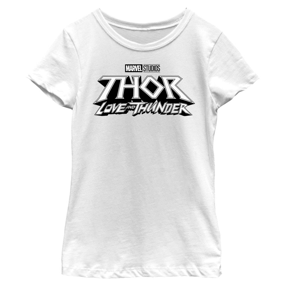 Girl's Marvel White Logo T-Shirt - POPvault