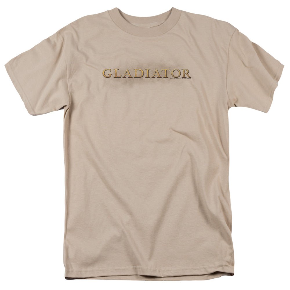 Gladiator Logo Mens T Shirt Sand Officially Licensed - POPvault