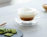 Glass Latte Cup and Saucer - 8.75oz - POPvault
