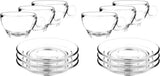 Glass Latte Cup and Saucer - 8.75oz - POPvault