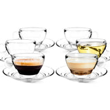 Glass Latte Cup and Saucer - 8.75oz - POPvault