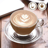 Glass Latte Cup and Saucer - 8.75oz - POPvault