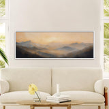 Golden Mountain Sunset Canvas Art - POPvault