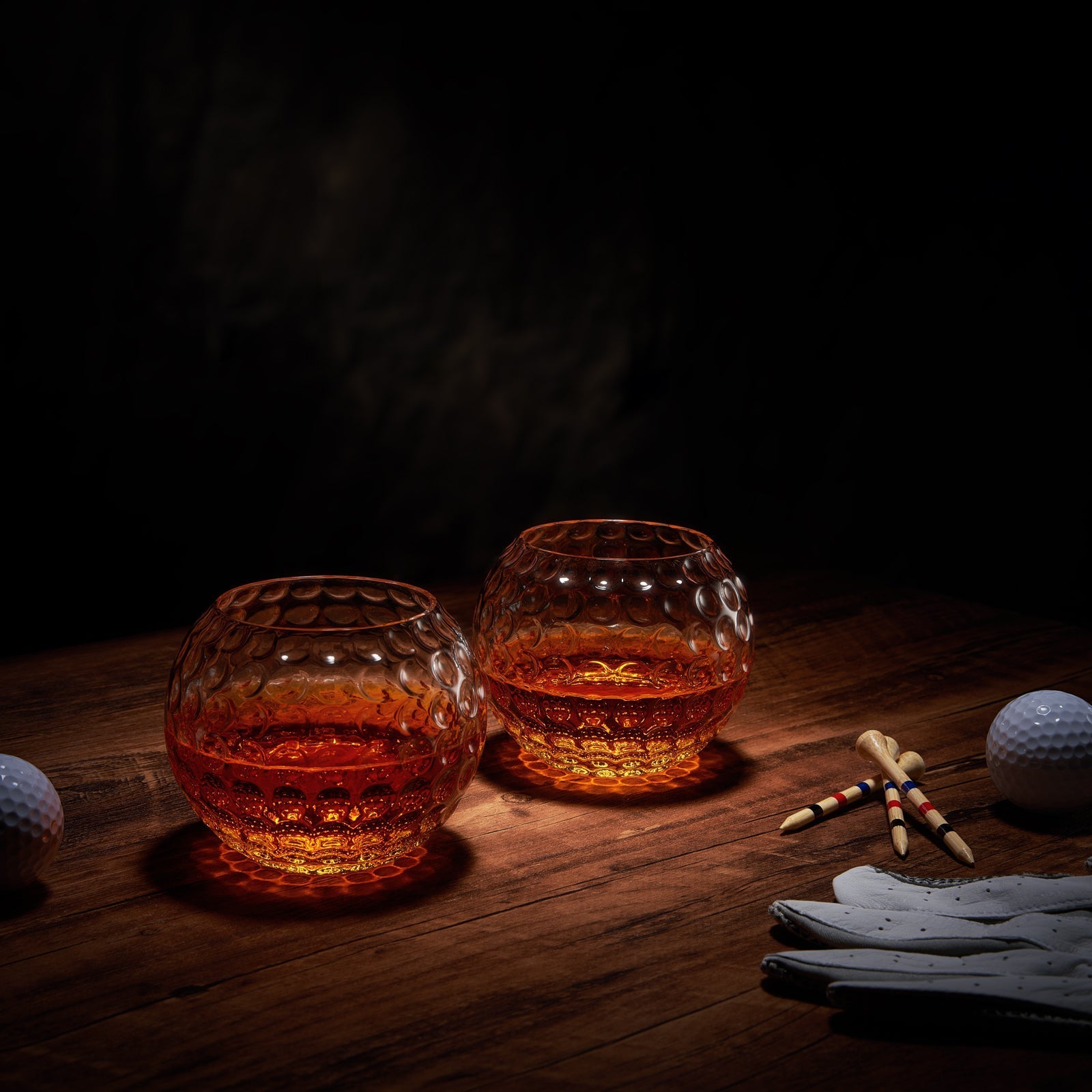 Golf Ball 15 Oz. Whiskey Glass Set of Two or Single - POPvault