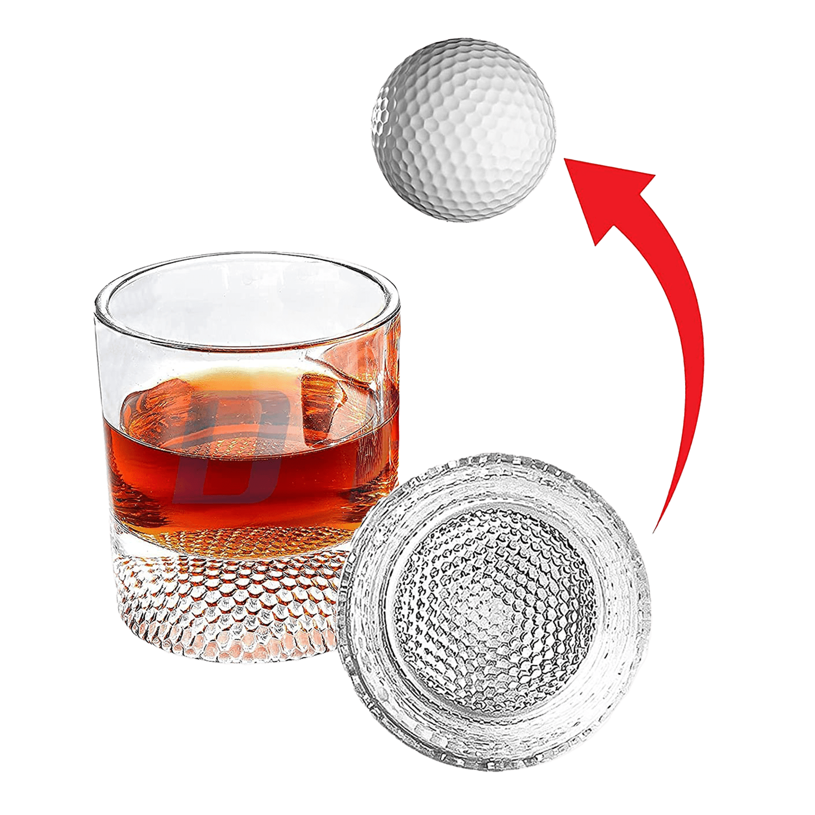 Golf Ball 8 Oz. Whiskey Glasses (Set Of 2) - POPvault