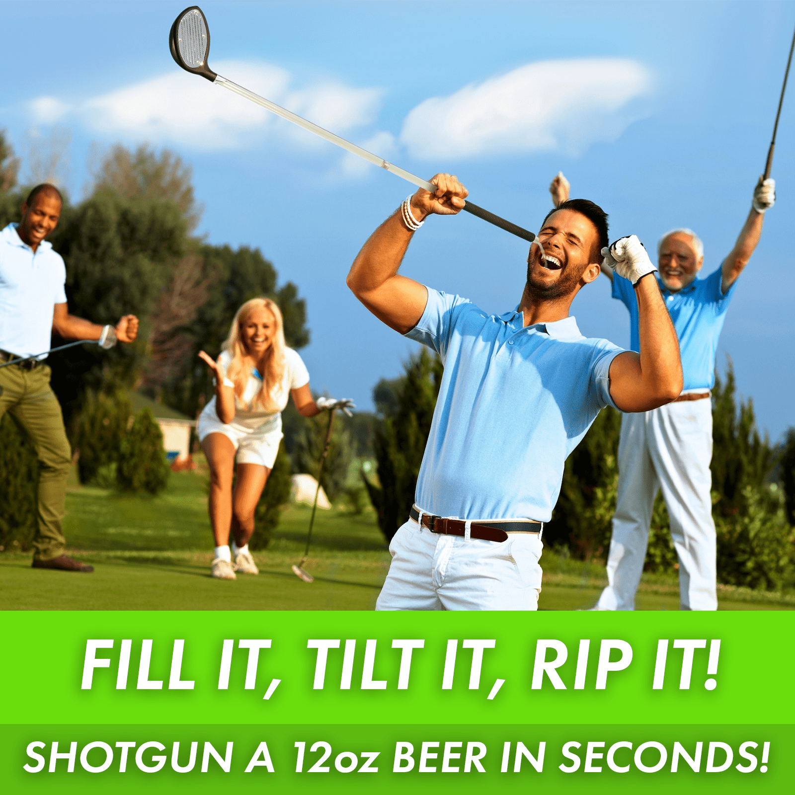 Golf Beer Bong 12 Oz. Golf Club - POPvault