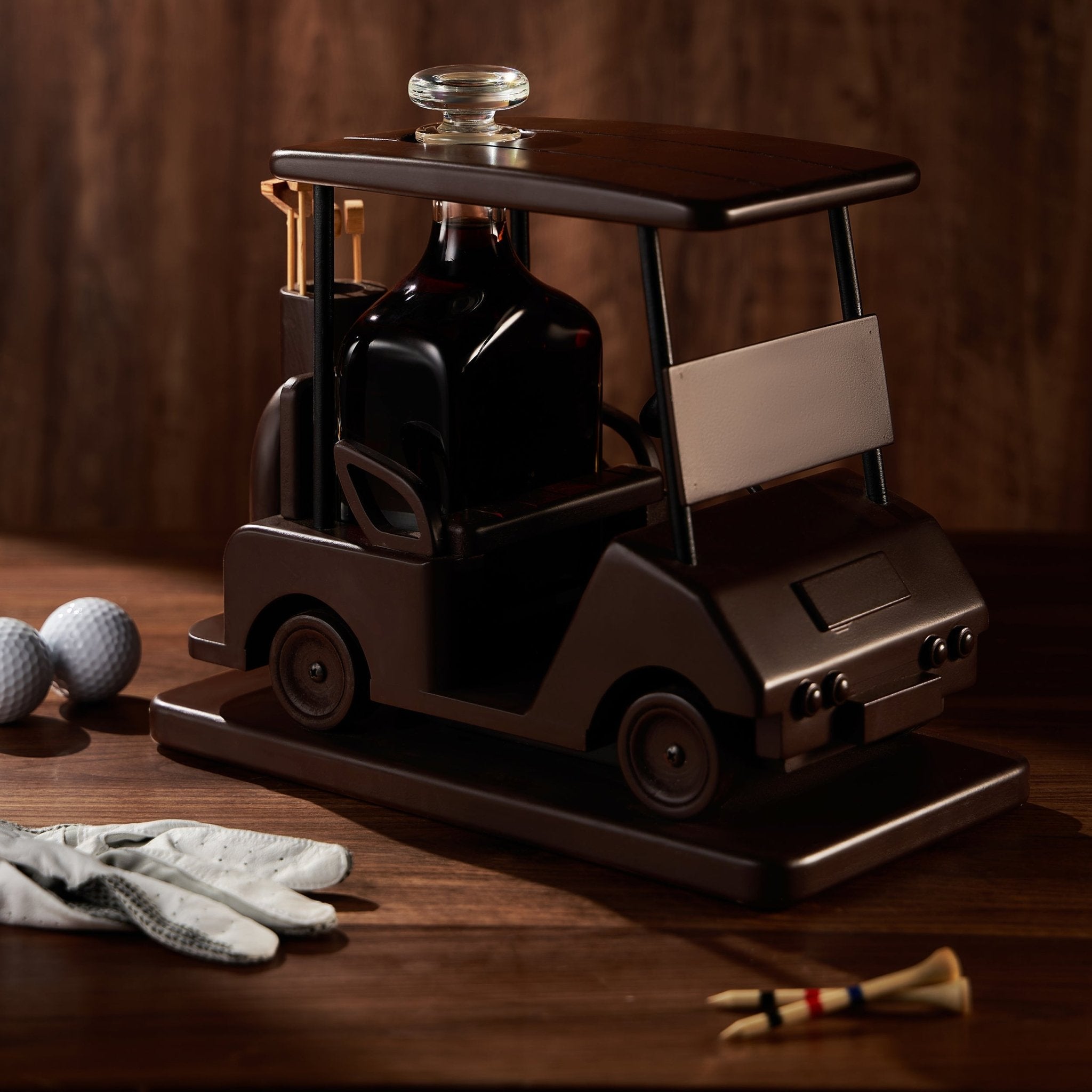 Golf Cart 600 ml Mahogany Whiskey Decanter - POPvault