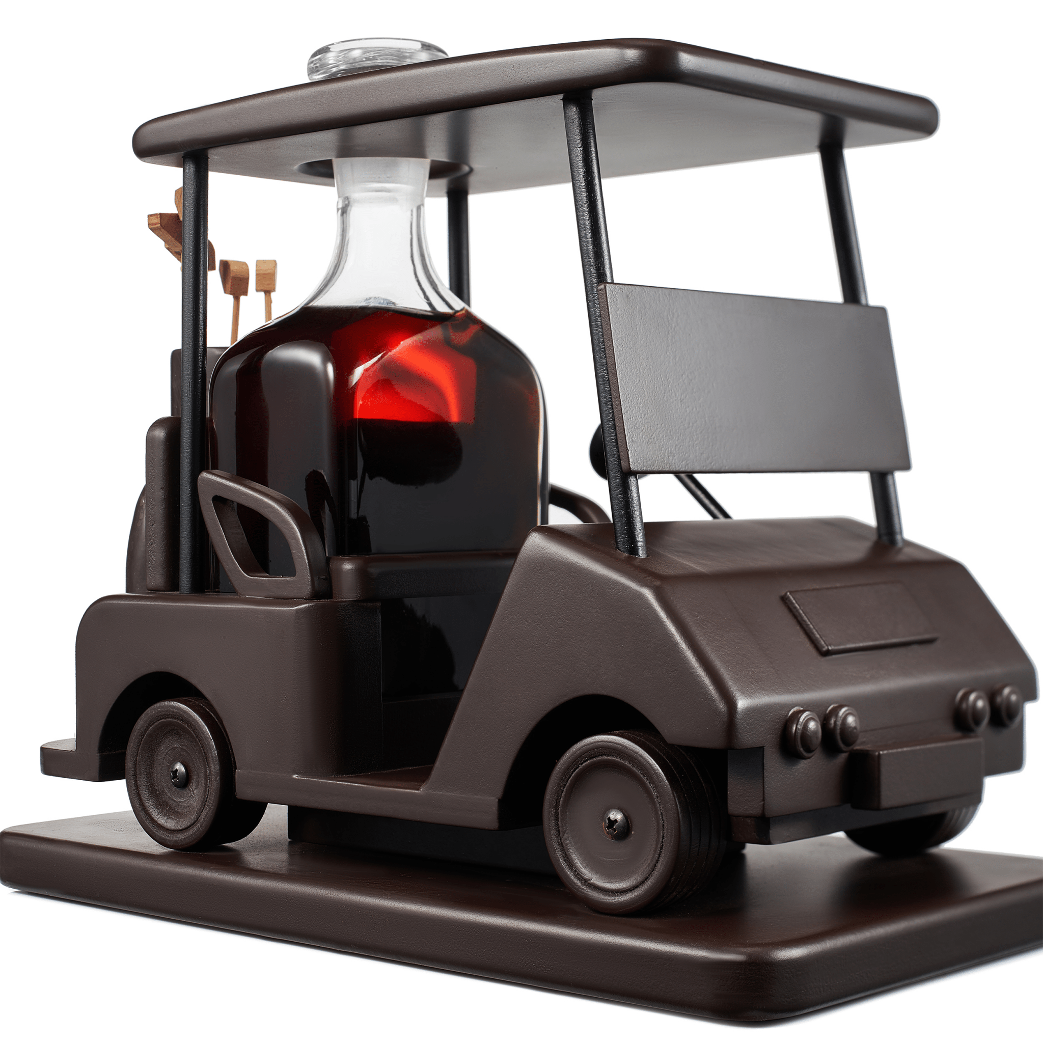Golf Cart 600 ml Mahogany Whiskey Decanter - POPvault