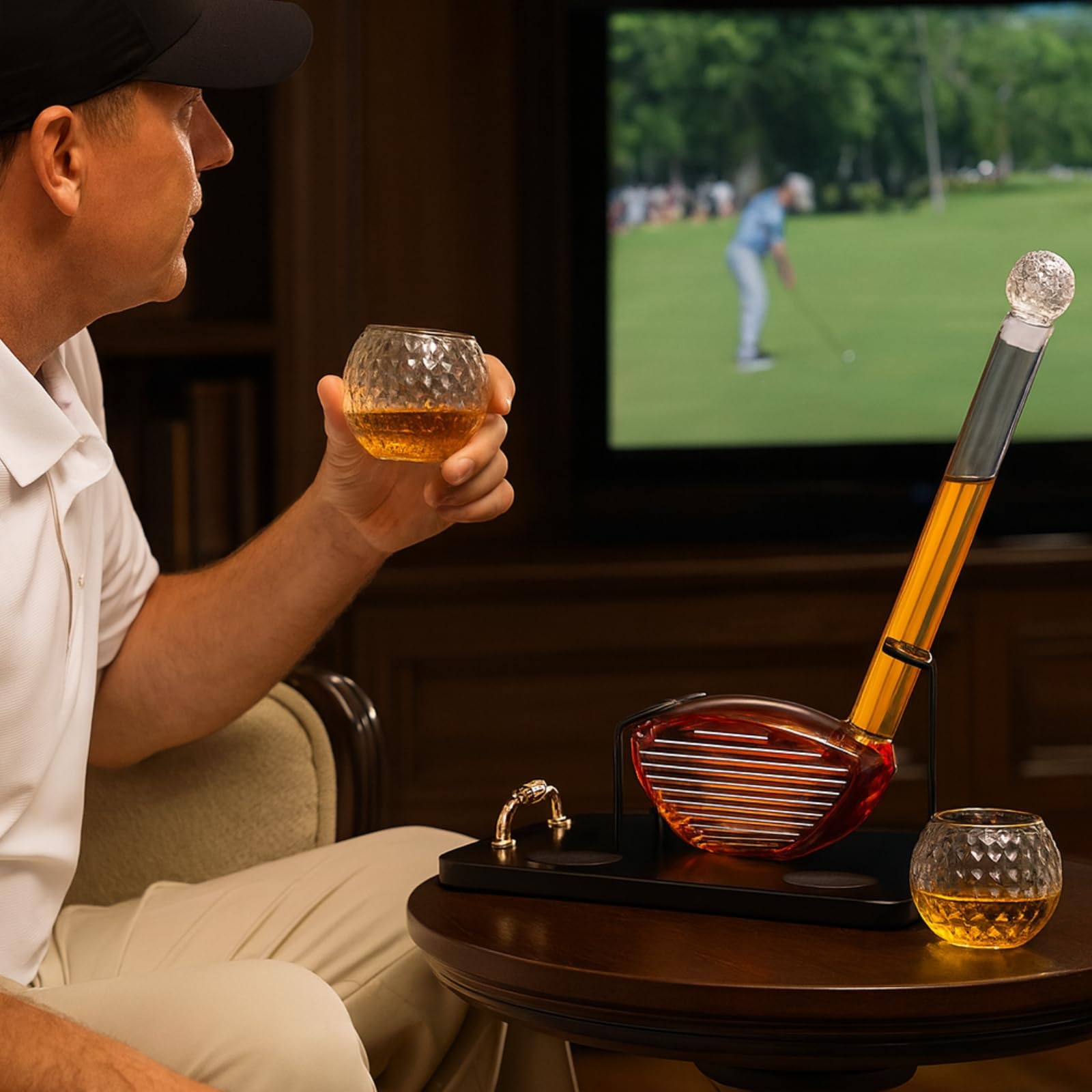 Golf Club 29 Oz. Whiskey Decanter With 2 15 Oz. Glasses - POPvault