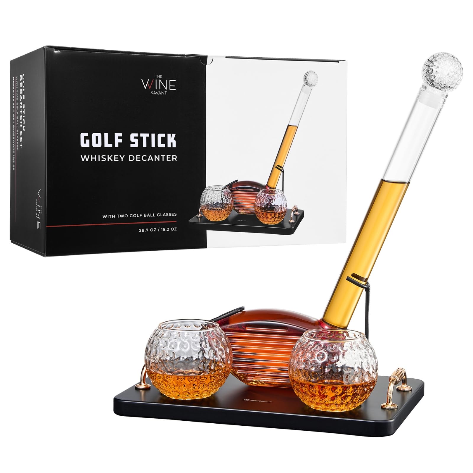 Golf Club 29 Oz. Whiskey Decanter With 2 15 Oz. Glasses - POPvault