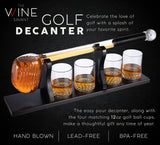 Golf Club Whiskey Decanter With 4 Glasses - POPvault