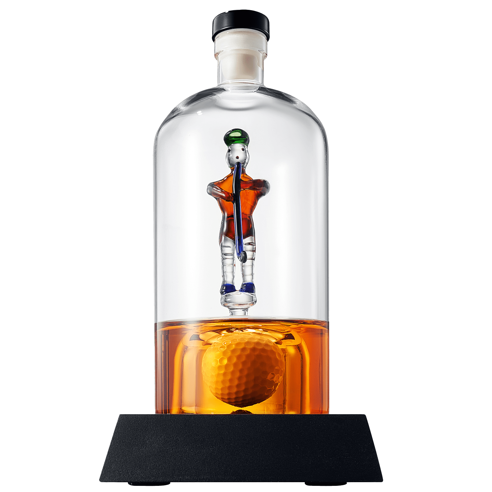 Golfer 750 ml Whiskey Decanter With Golf Figurine And Ball - POPvault
