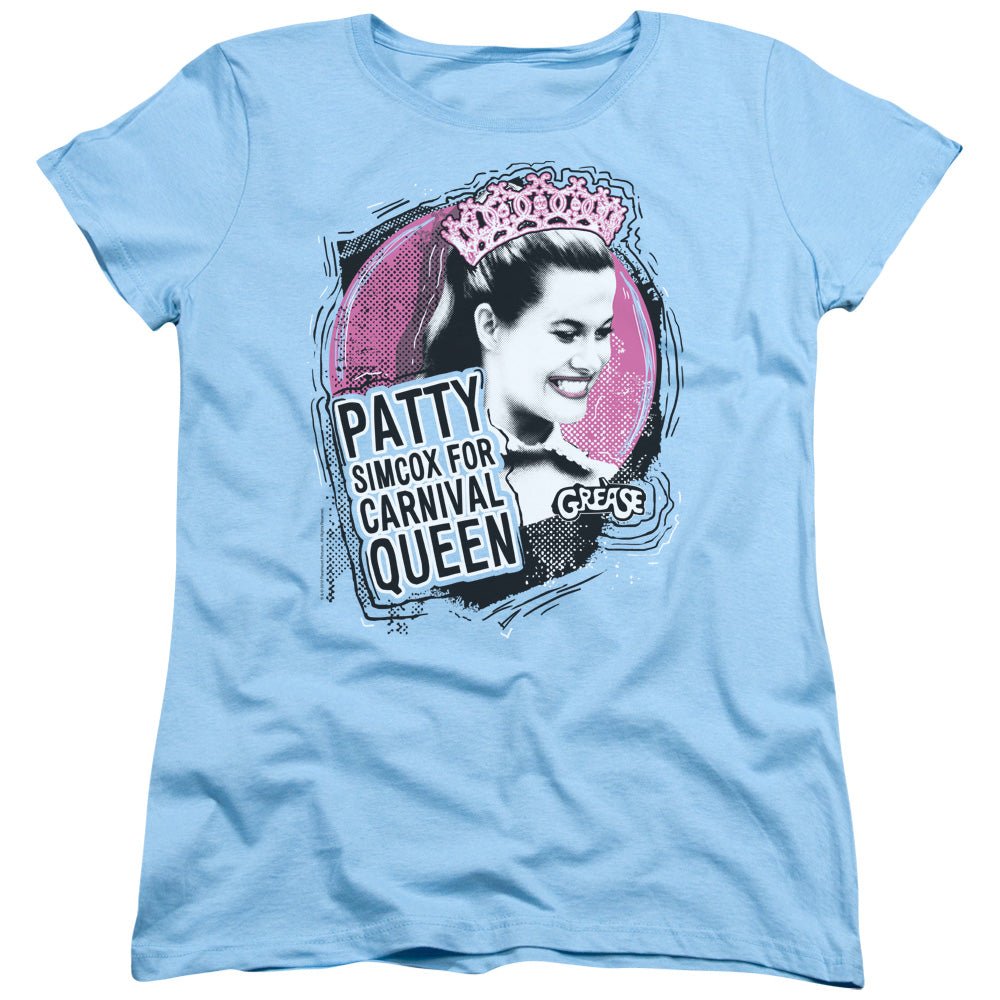 Grease Carnival Queen Womens T Shirt Light Blue Officially Licensed - POPvault
