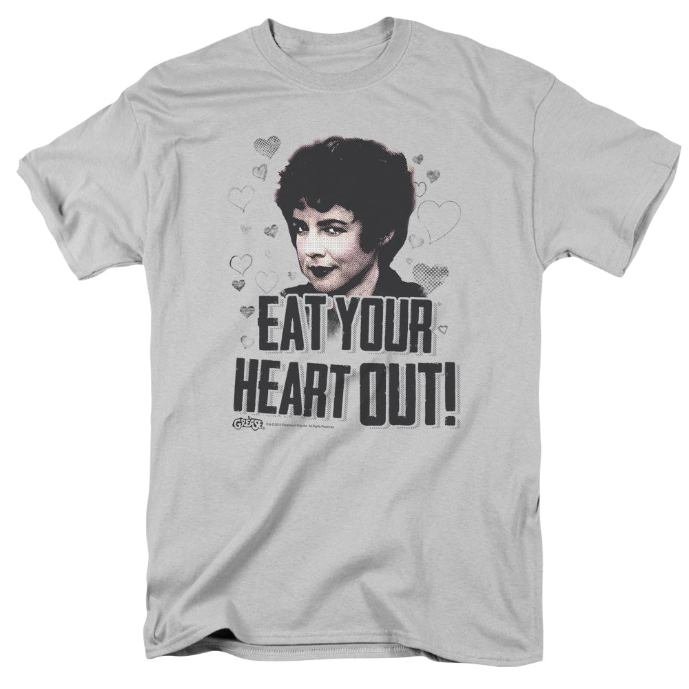Grease Eat Your Heart Out Mens T Shirt Silver Officially Licensed - POPvault