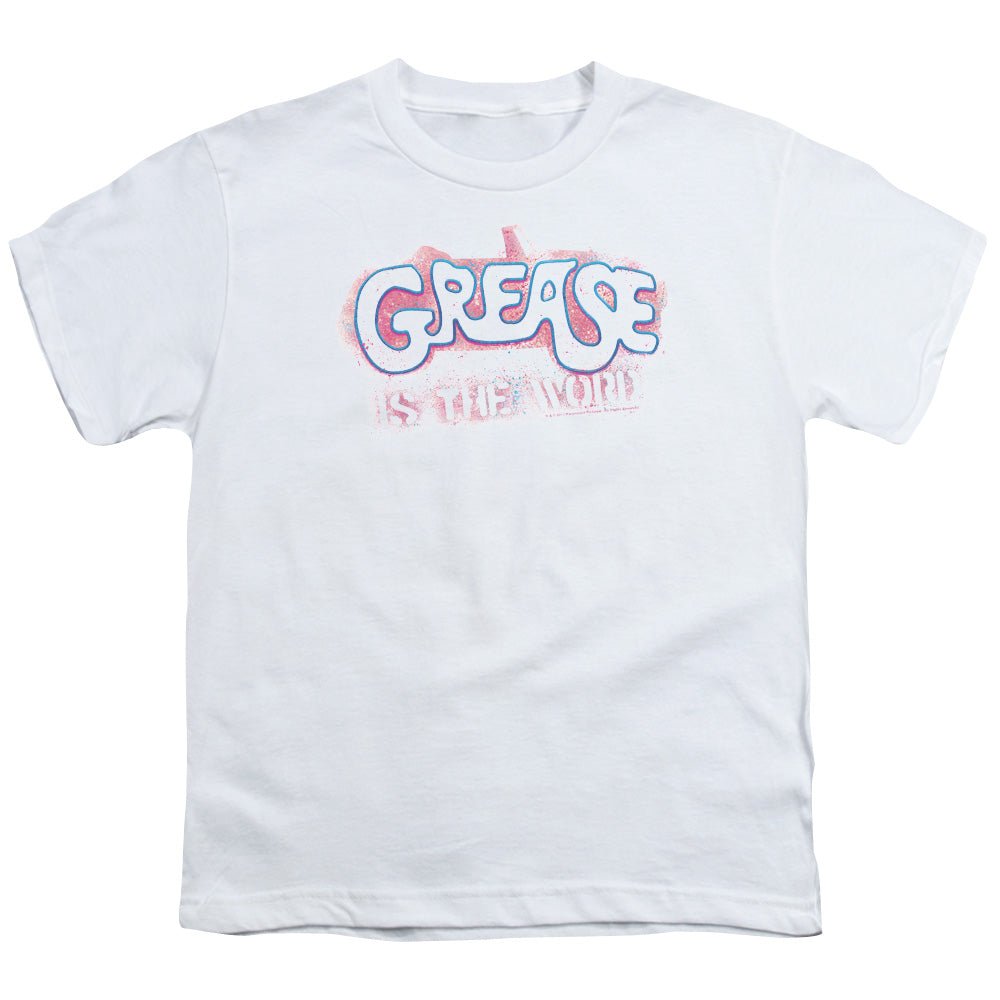 Grease Grease Is The Word Kids Youth T Shirt White Officially Licensed - POPvault